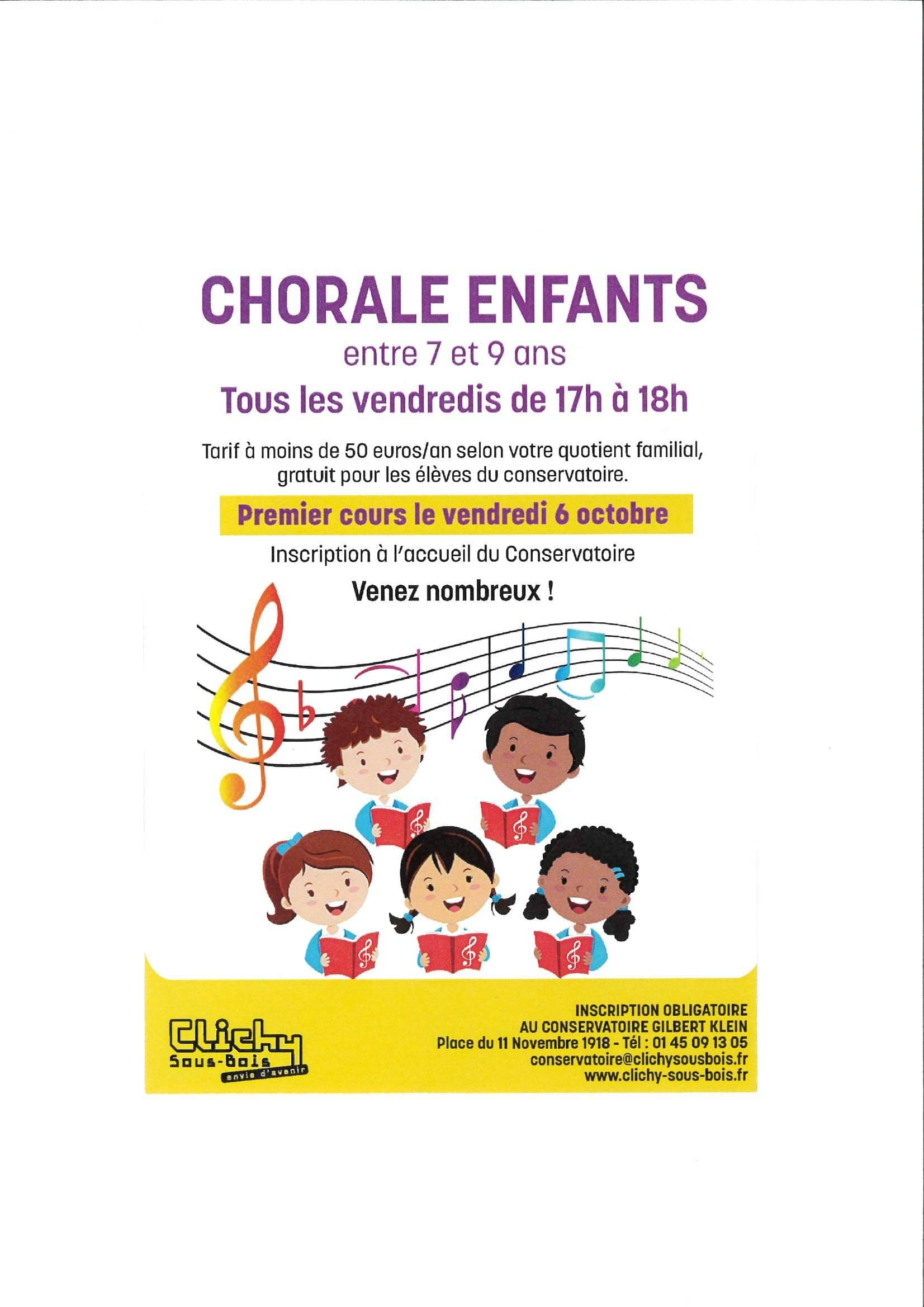 Chorale enfants Conservatoire Gilbert Klein